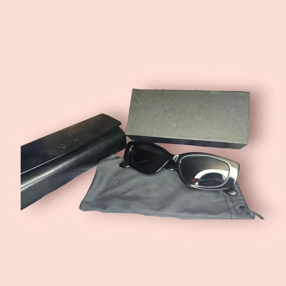 Quince Granada Polarized Acetate Sunglasses Black Grey Lens Designer Style Luxe